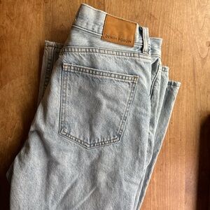 Denim Forum Women's Straight Jeans in Light Blue